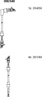 Bremi 300/549 - Ignition Cable Kit autospares.lv