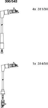 Bremi 300/543 - Ignition Cable Kit autospares.lv