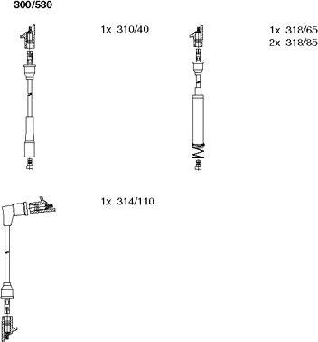 Bremi 300/530 - Ignition Cable Kit autospares.lv