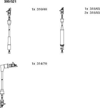 Bremi 300/521 - Ignition Cable Kit autospares.lv