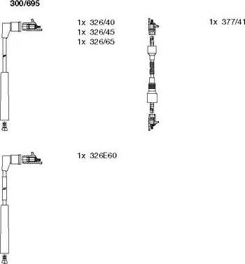 Bremi 300/695 - Ignition Cable Kit autospares.lv