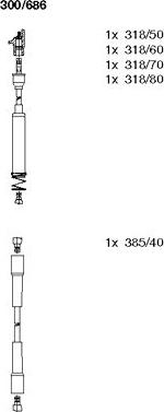 Bremi 300/686 - Ignition Cable Kit autospares.lv