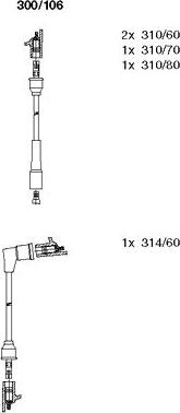 Bremi 300/106 - Ignition Cable Kit autospares.lv
