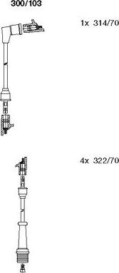 Bremi 300/103 - Ignition Cable Kit autospares.lv