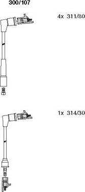 Bremi 300/107 - Ignition Cable Kit autospares.lv