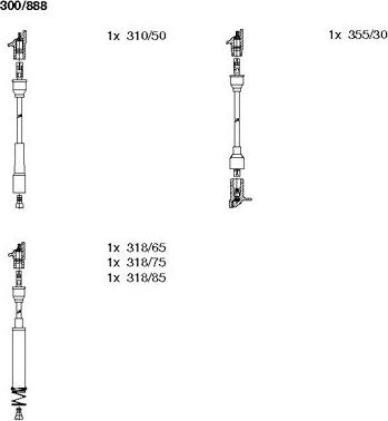 Bremi 300/888 - Ignition Cable Kit autospares.lv