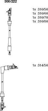 Bremi 300/222 - Ignition Cable Kit autospares.lv