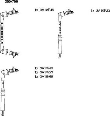 Bremi 300/799 - Ignition Cable Kit autospares.lv