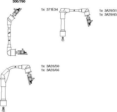 Bremi 300/790 - Ignition Cable Kit autospares.lv