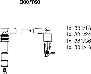 Bremi 300/760 - Ignition Cable Kit autospares.lv