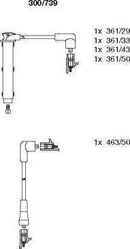 Bremi 300/739 - Ignition Cable Kit autospares.lv