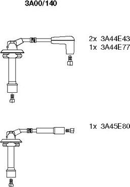 Bremi 3A00/140 - Ignition Cable Kit autospares.lv