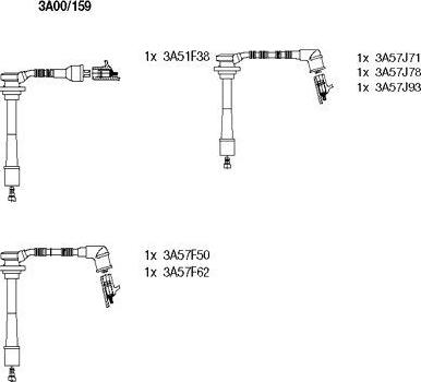 Bremi 3A00/159 - Ignition Cable Kit autospares.lv