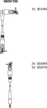 Bremi 3A00/150 - Ignition Cable Kit autospares.lv