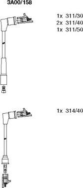 Bremi 3A00/158 - Ignition Cable Kit autospares.lv