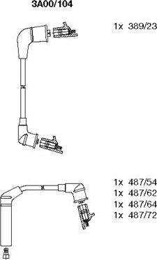 Bremi 3A00/104 - Ignition Cable Kit autospares.lv