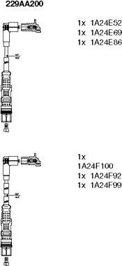 Bremi 229AA200 - Ignition Cable Kit autospares.lv