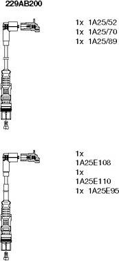 Bremi 229AB200 - Ignition Cable Kit autospares.lv