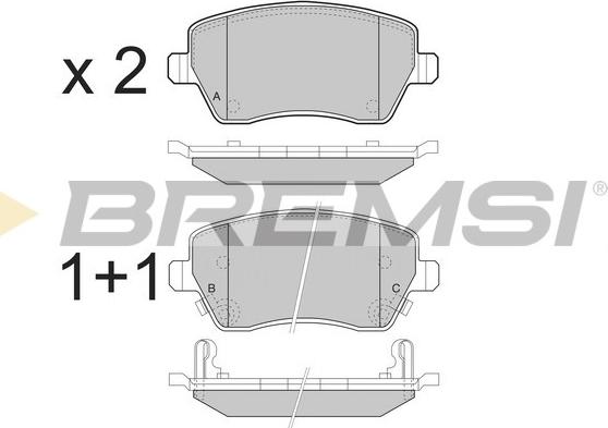 Bremsi BP3495 - Brake Pad Set, disc brake autospares.lv