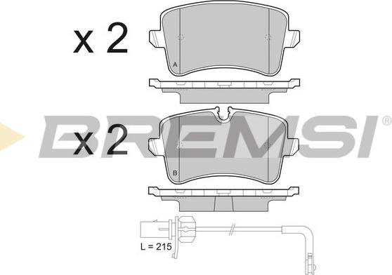 Bremsi BP3493 - Brake Pad Set, disc brake autospares.lv