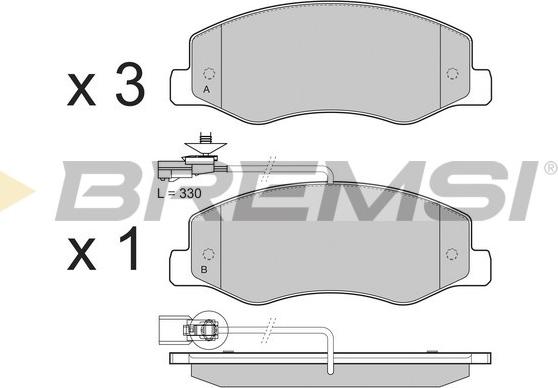 Bremsi BP3440 - Brake Pad Set, disc brake autospares.lv