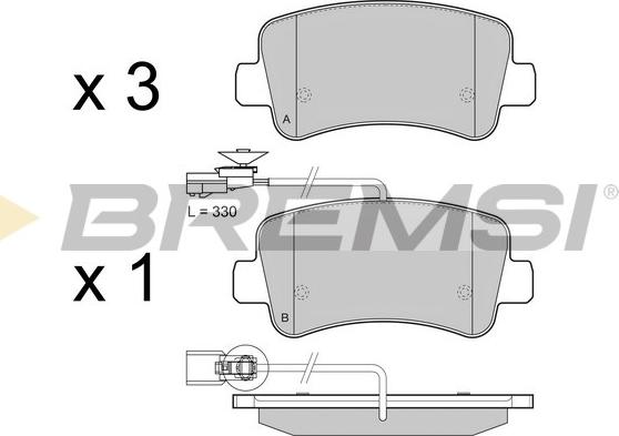 Bremsi BP3441 - Brake Pad Set, disc brake autospares.lv