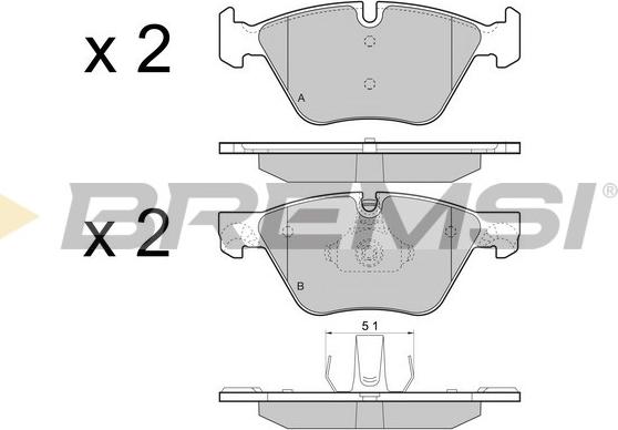 Bremsi BP3447 - Brake Pad Set, disc brake autospares.lv