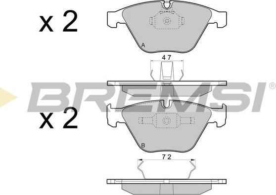 Bremsi BP3454 - Brake Pad Set, disc brake autospares.lv