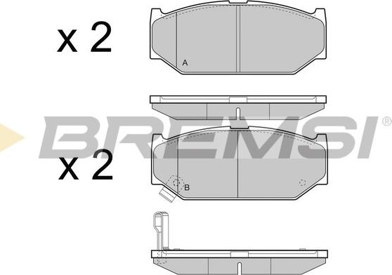 Bremsi BP3455 - Brake Pad Set, disc brake autospares.lv