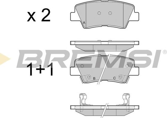 Bremsi BP3456 - Brake Pad Set, disc brake autospares.lv