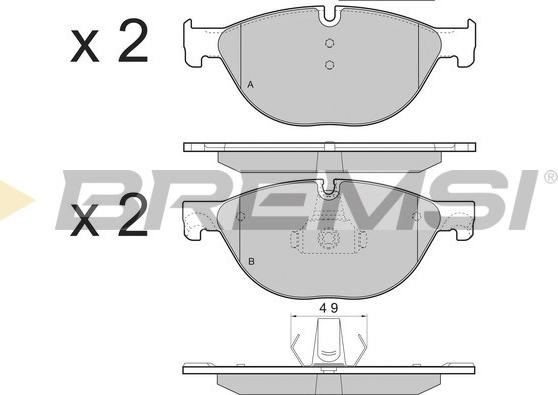 Bremsi BP3451 - Brake Pad Set, disc brake autospares.lv