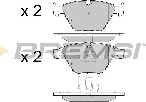 Bremsi BP3452 - Brake Pad Set, disc brake autospares.lv