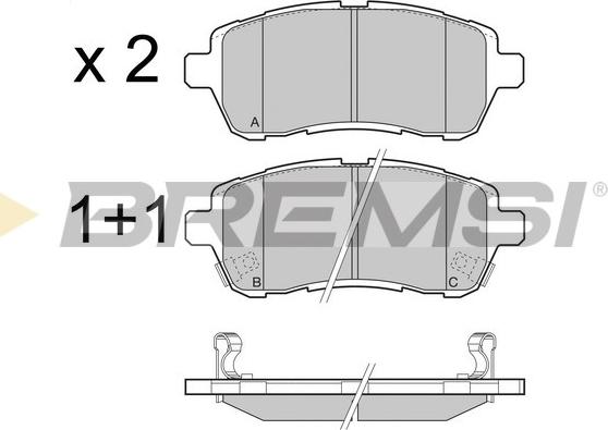 Bremsi BP3466 - Brake Pad Set, disc brake autospares.lv