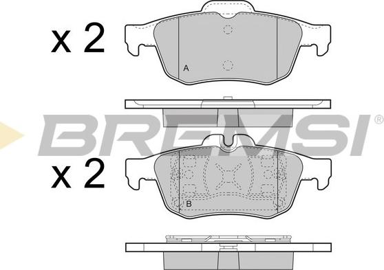 Bremsi BP3468 - Brake Pad Set, disc brake autospares.lv