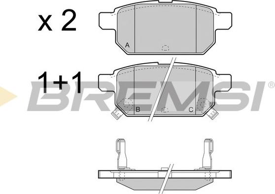 Bremsi BP3467 - Brake Pad Set, disc brake autospares.lv