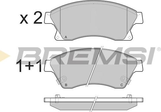 Bremsi BP3404 - Brake Pad Set, disc brake autospares.lv