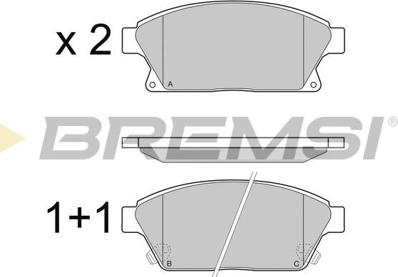 Bremsi BP3405 - Brake Pad Set, disc brake autospares.lv