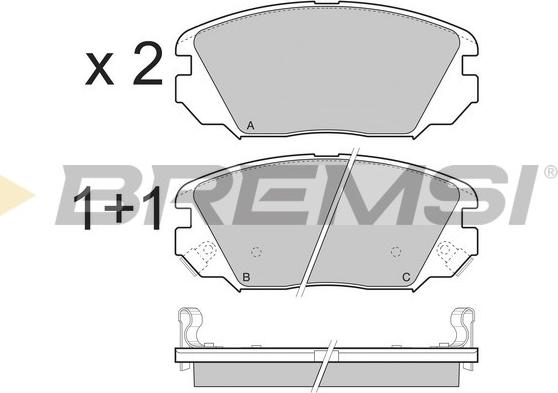 Bremsi BP3401 - Brake Pad Set, disc brake autospares.lv