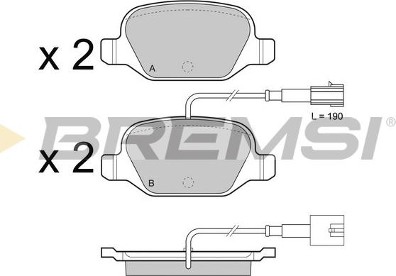 Bremsi BP3489 - Brake Pad Set, disc brake autospares.lv