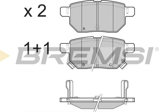 Bremsi BP3485 - Brake Pad Set, disc brake autospares.lv