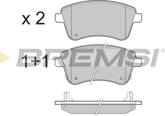 Bremsi BP3486 - Brake Pad Set, disc brake autospares.lv