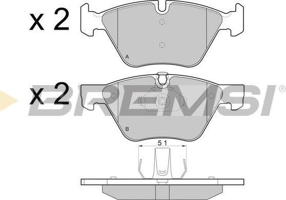 Bremsi BP3488 - Brake Pad Set, disc brake autospares.lv