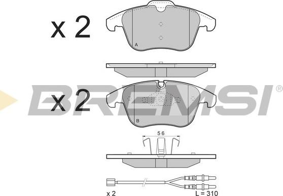 Bremsi BP3487 - Brake Pad Set, disc brake autospares.lv