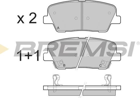 Bremsi BP3435 - Brake Pad Set, disc brake autospares.lv