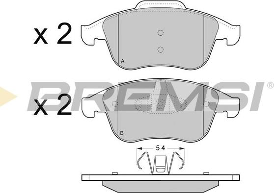 Bremsi BP3430 - Brake Pad Set, disc brake autospares.lv