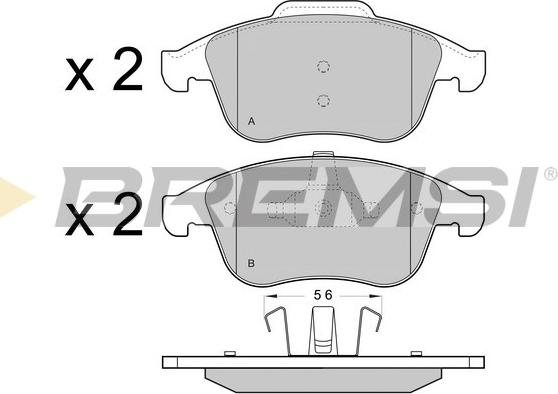 Bremsi BP3431 - Brake Pad Set, disc brake autospares.lv