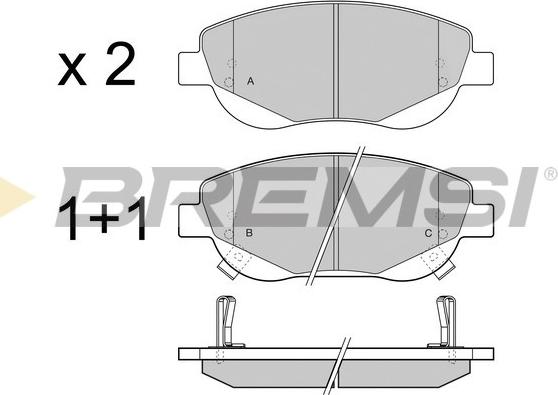 Bremsi BP3421 - Brake Pad Set, disc brake autospares.lv