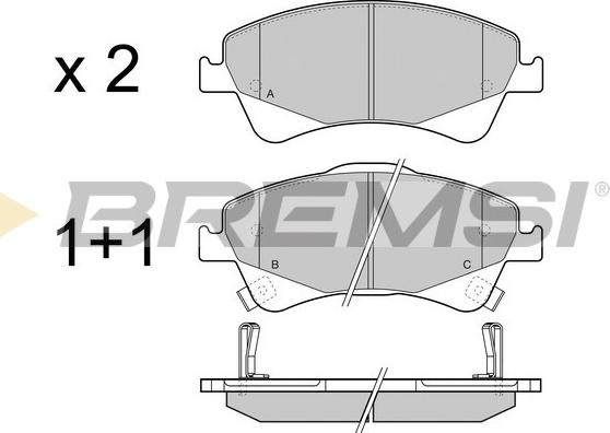 Bremsi BP3422 - Brake Pad Set, disc brake autospares.lv