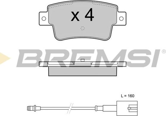 Bremsi BP3427 - Brake Pad Set, disc brake autospares.lv