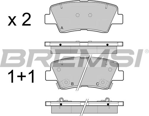 Bremsi BP3471 - Brake Pad Set, disc brake autospares.lv